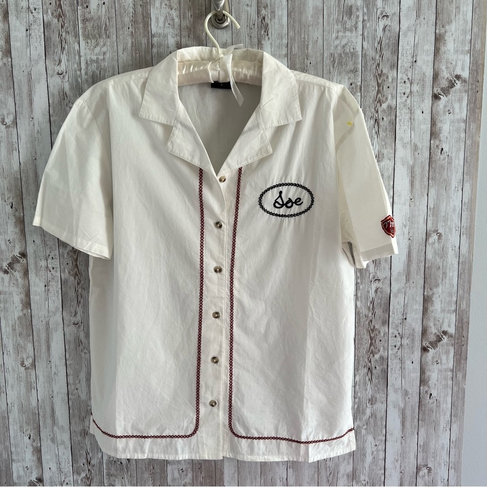 BDG Urban Outfitters Nolan Western Bowling White Button-Down Shirt Small